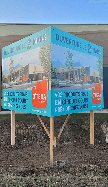 Panneau affichage extérieur bois